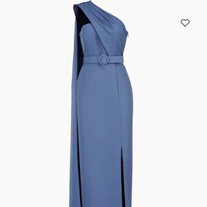 Elegant Blue One-Shoulder Dress
